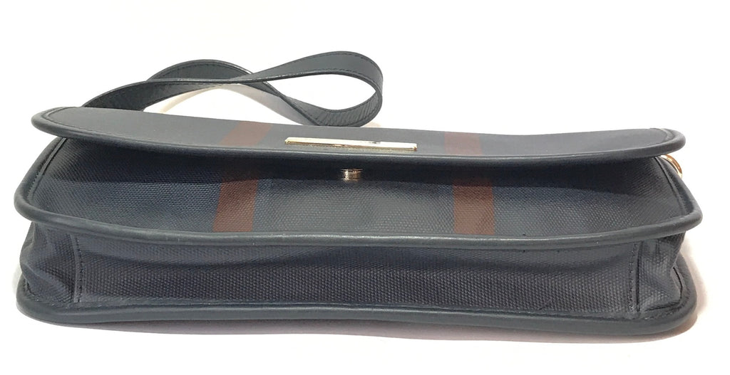 Tommy Hilfiger Navy Coated Canvas Shoulder Bag | Gently Used |