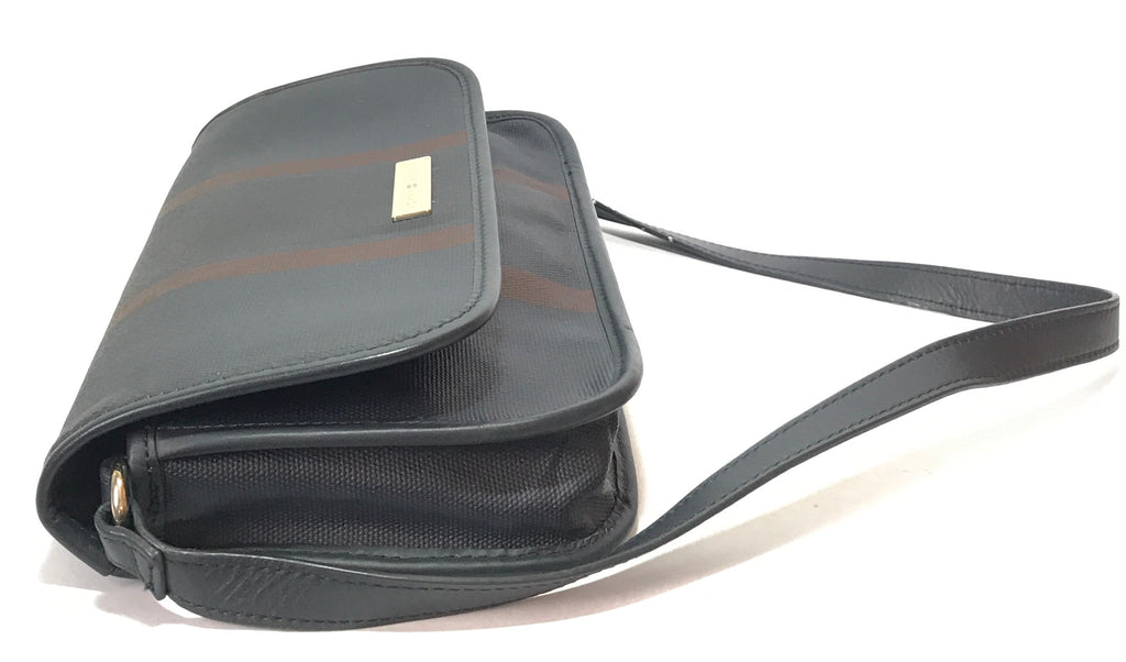 Tommy Hilfiger Navy Coated Canvas Shoulder Bag | Gently Used |