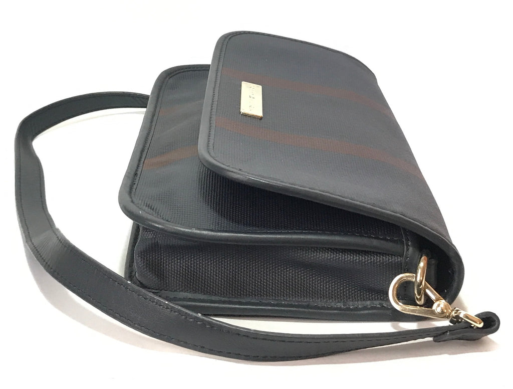Tommy Hilfiger Navy Coated Canvas Shoulder Bag | Gently Used |