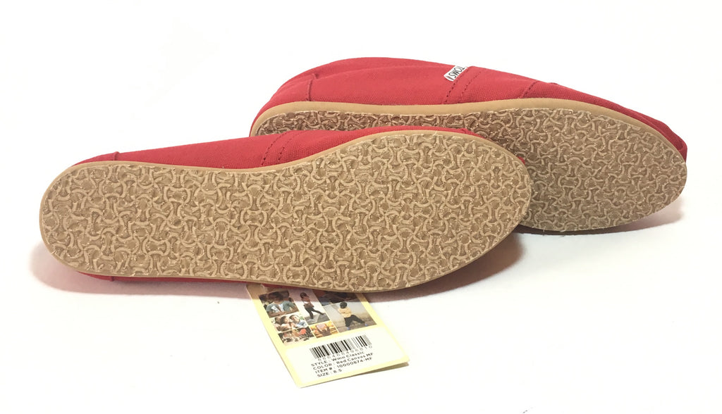 TOMS Red Canvas Women's Shoes | Brand New |