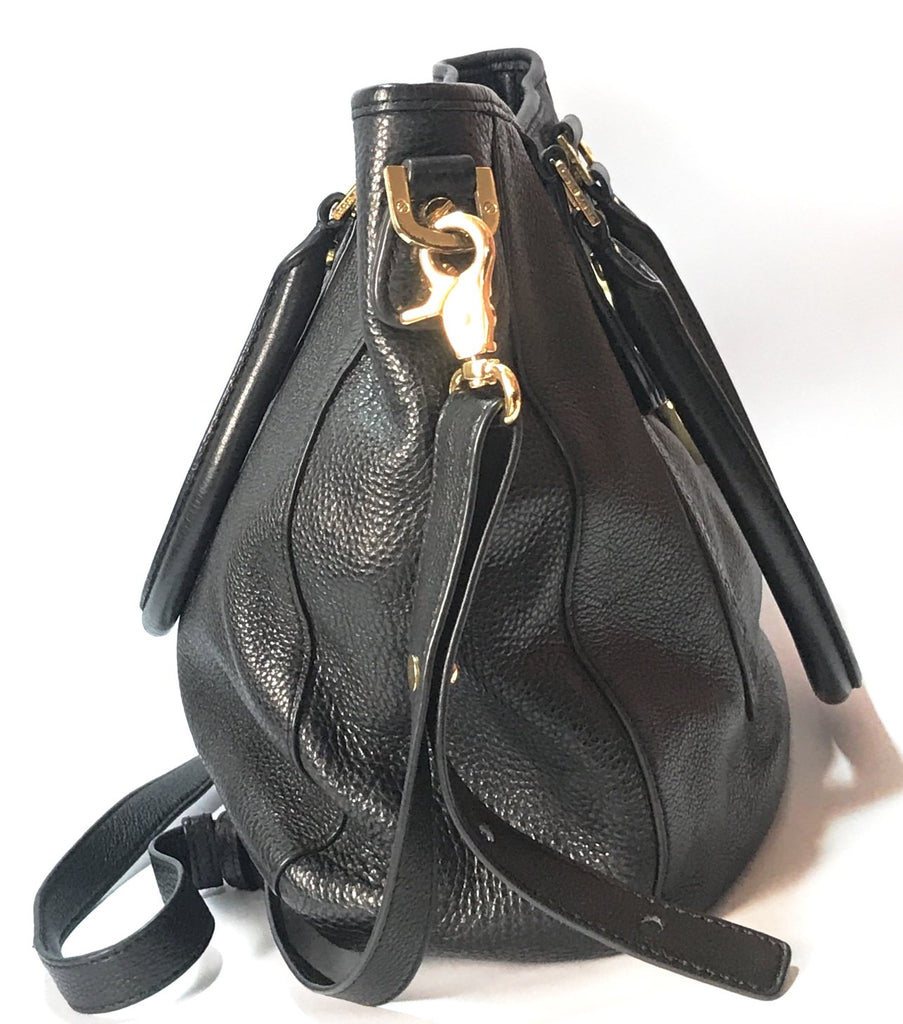 Tory Burch 'AMANDA' Black Leather Tote | Pre Loved |