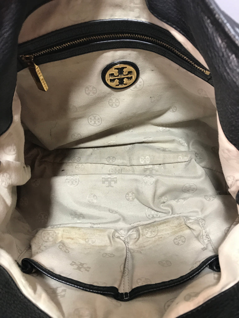 Tory Burch 'AMANDA' Black Leather Tote | Pre Loved |