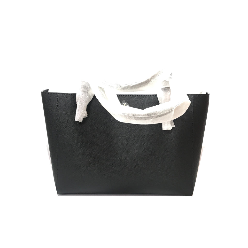 Tory Burch Black 'Emerson Buckle' Small Leather Tote | Brand New |