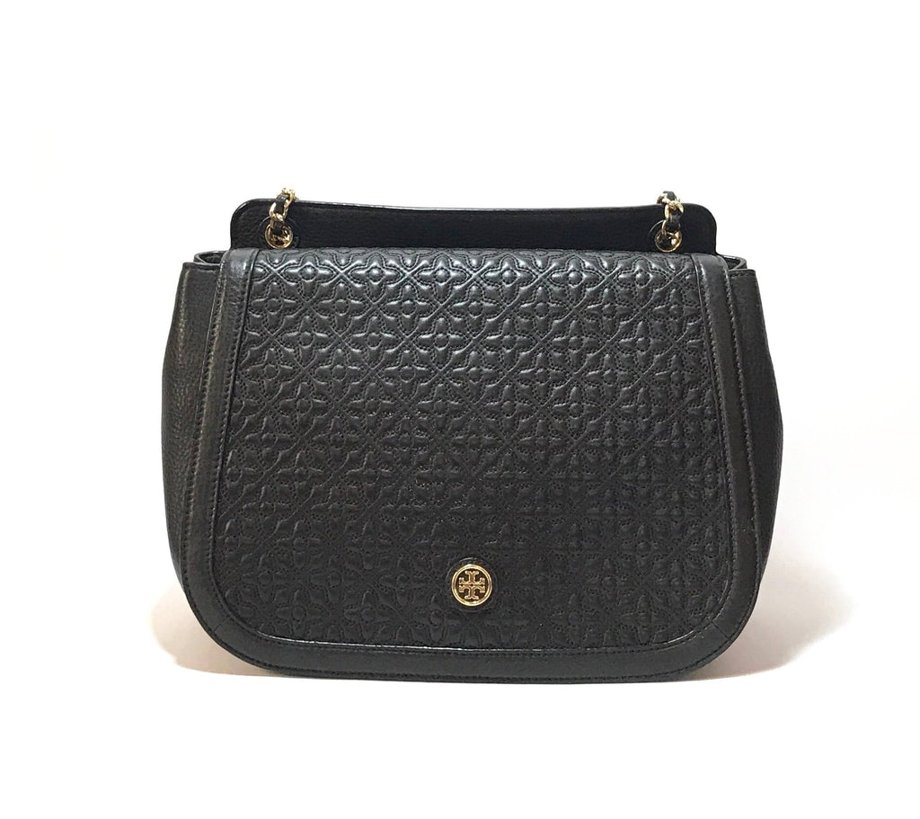 Tory Burch Black 'Bryant' Quilted Leather Shoulder Bag | Gently Used |