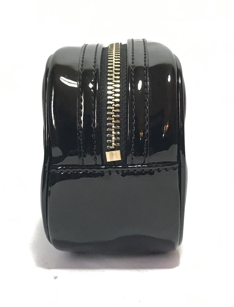 Tory Burch Black Patent Leather Cosmetics Pouch | Like New |