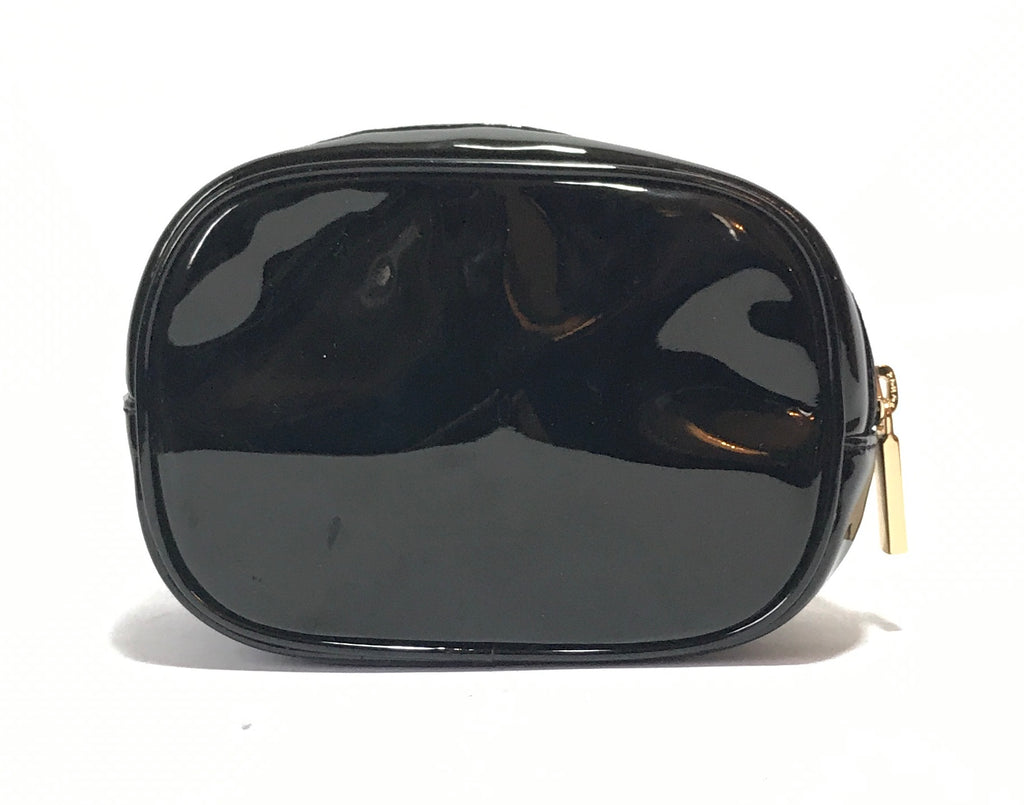 Tory Burch Black Patent Leather Cosmetics Pouch | Like New |