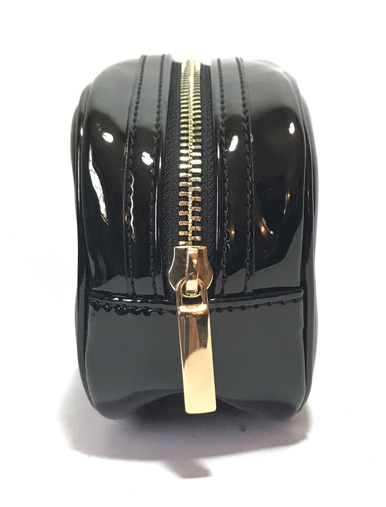 Tory Burch Black Patent Leather Cosmetics Pouch | Like New |