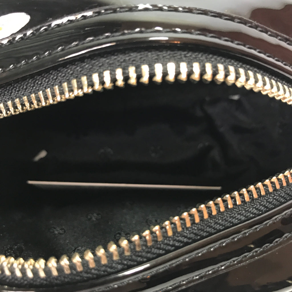 Tory Burch Black Patent Leather Cosmetics Pouch | Like New |