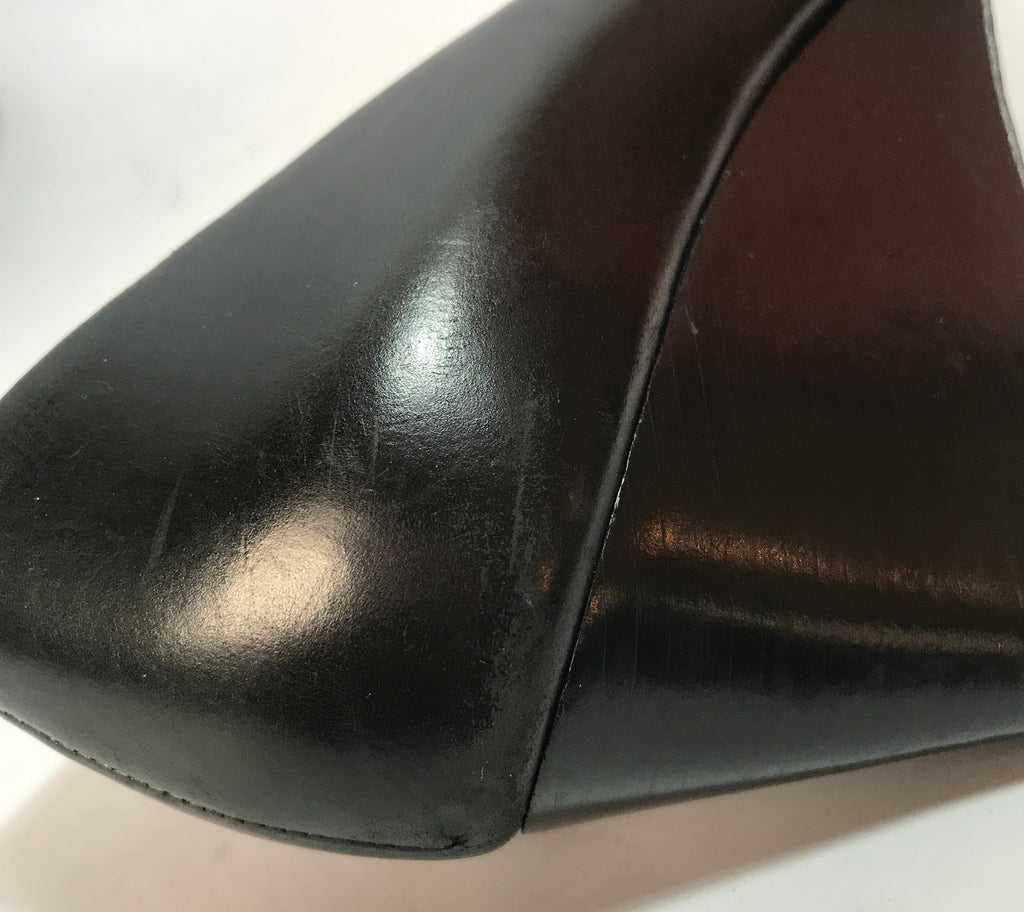Tory Burch Black Leather Wedges | Pre Loved |