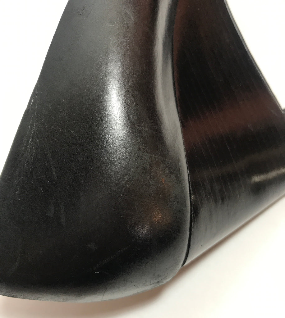 Tory Burch Black Leather Wedges | Pre Loved |