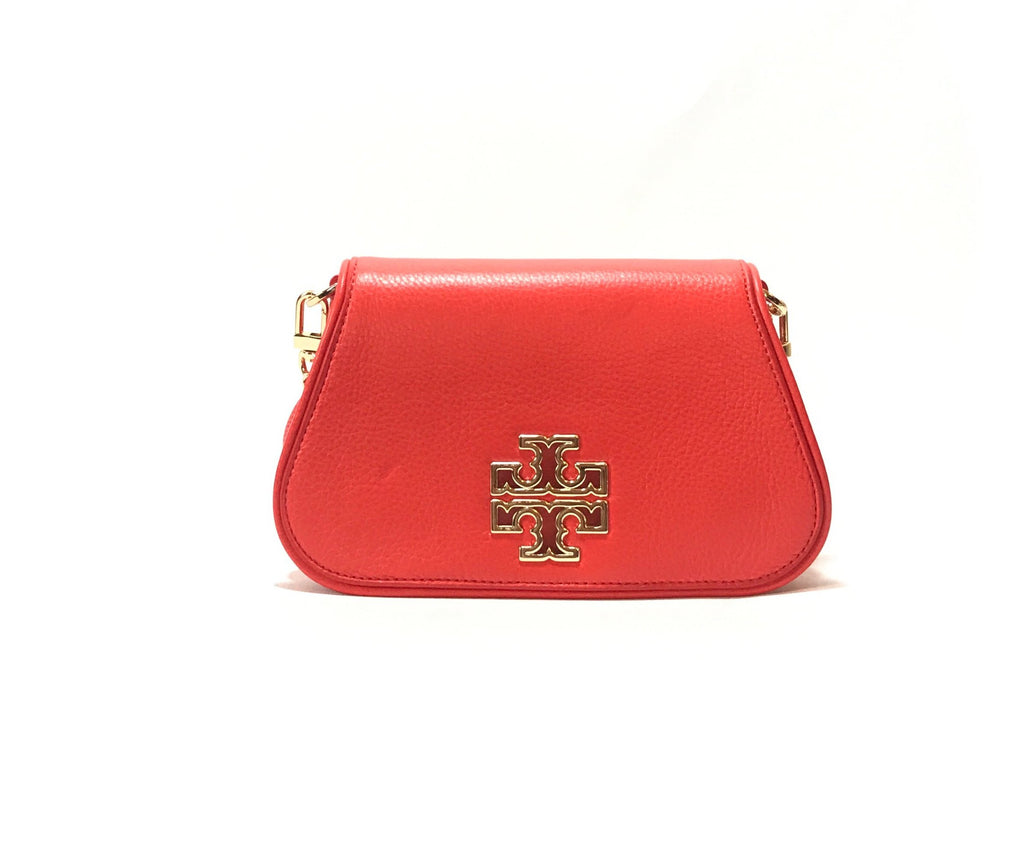 Tory Burch BRITTEN Mini Orange Cross Body Bag | Like New |