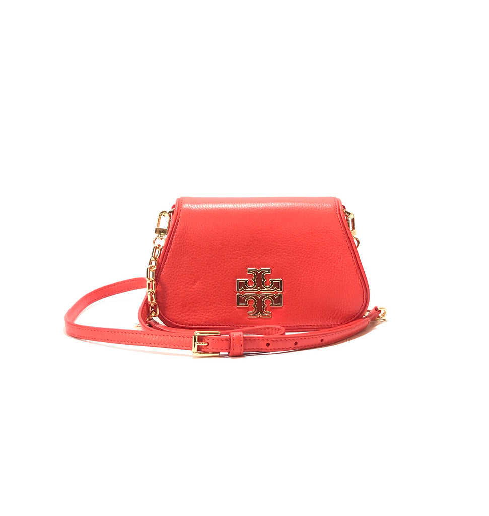 Tory Burch BRITTEN Mini Orange Cross Body Bag | Like New |