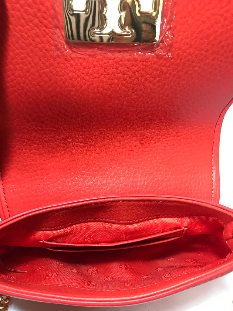 Tory Burch BRITTEN Mini Orange Cross Body Bag | Like New |