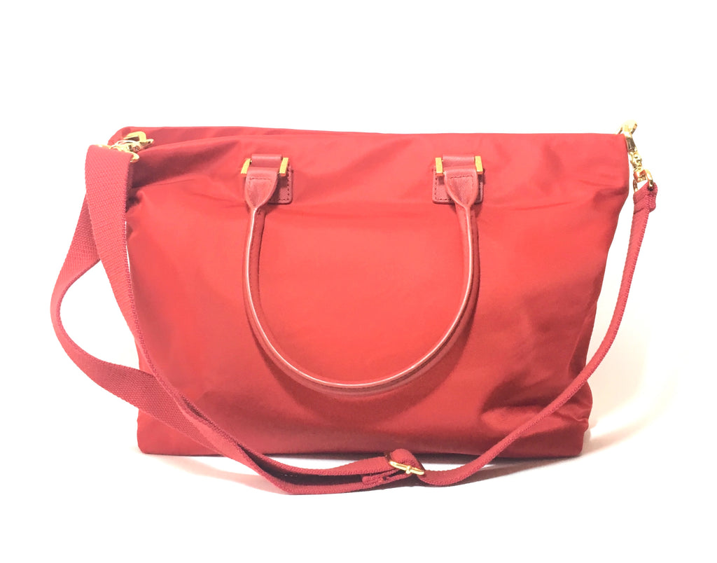 Tory Burch Nylon DENA Red Tote Bag | Brand New |