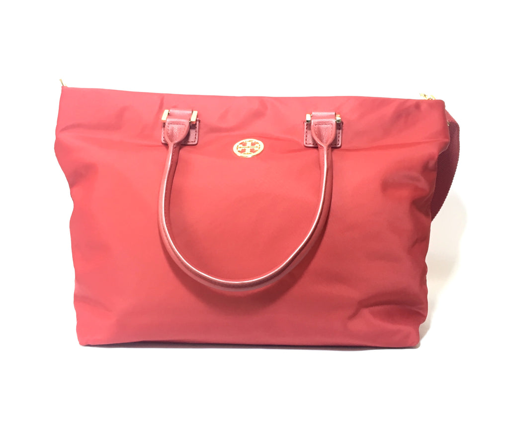 Tory Burch Nylon DENA Red Tote Bag | Brand New |