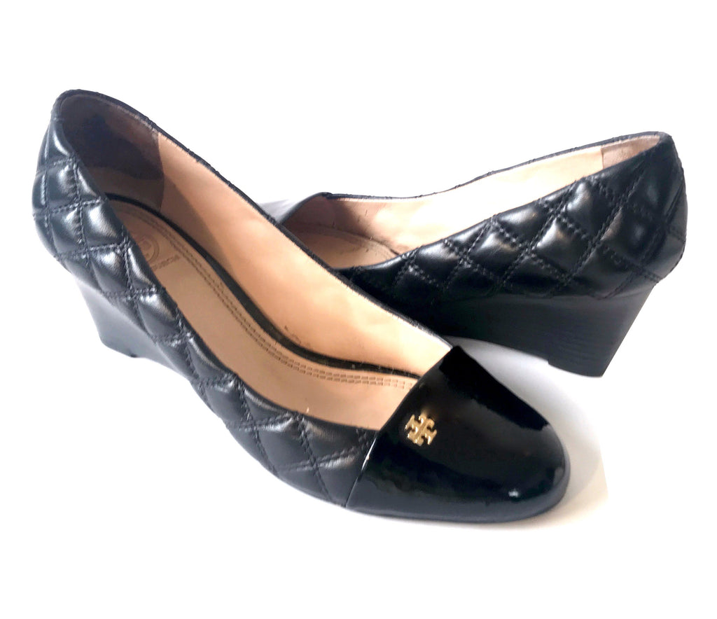 Tory Burch Quilted Wedge Pumps | Like New |