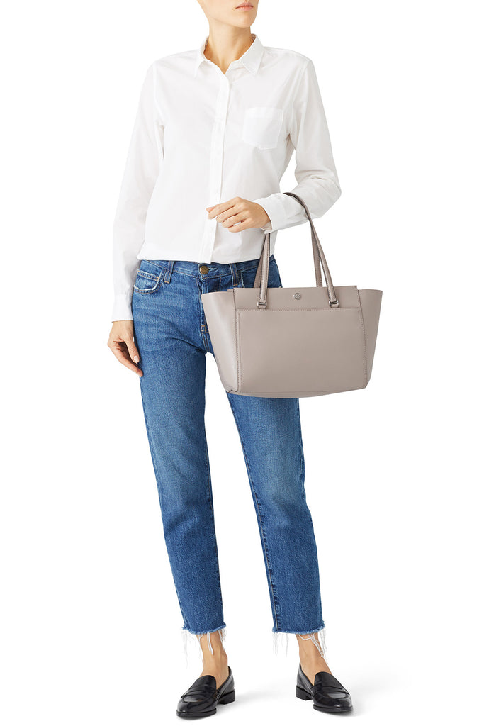 Tory Burch Dust Storm Parker Small Tote Like New Secret Stash