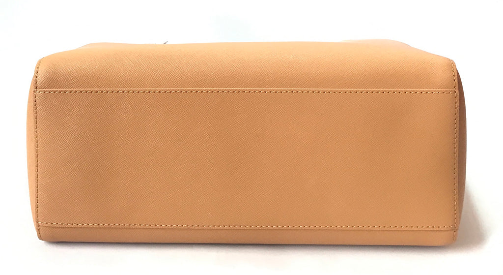 Tory Burch Tan Saffiano 'Emerson Buckle' Leather Tote | Brand New |