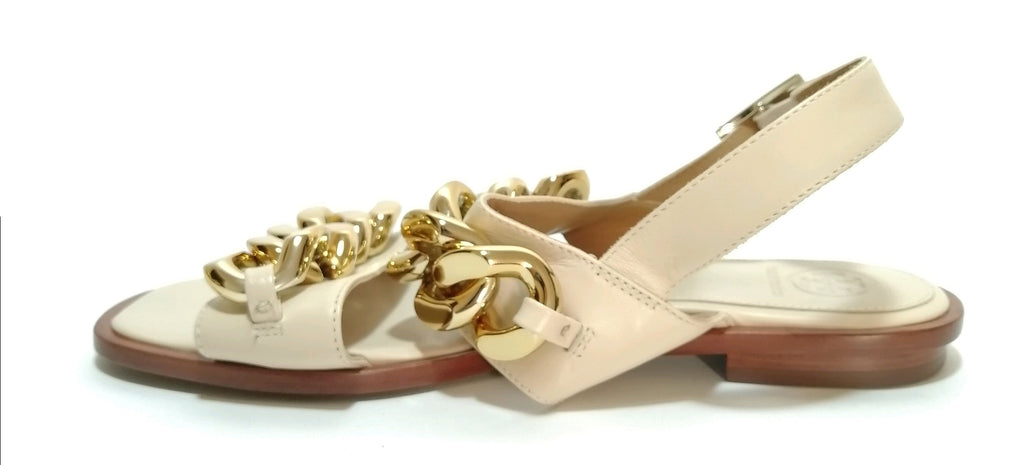 Tory Burch Gold Chain 'Adrien' Flat Sandals | Brand New |