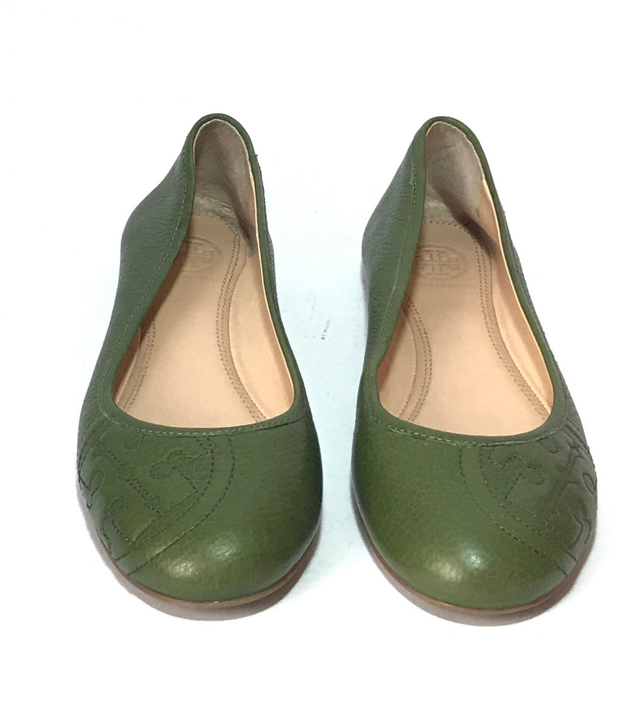 Tory Burch Olive Green 'Ruby' Ballet Flats | Gently Used |