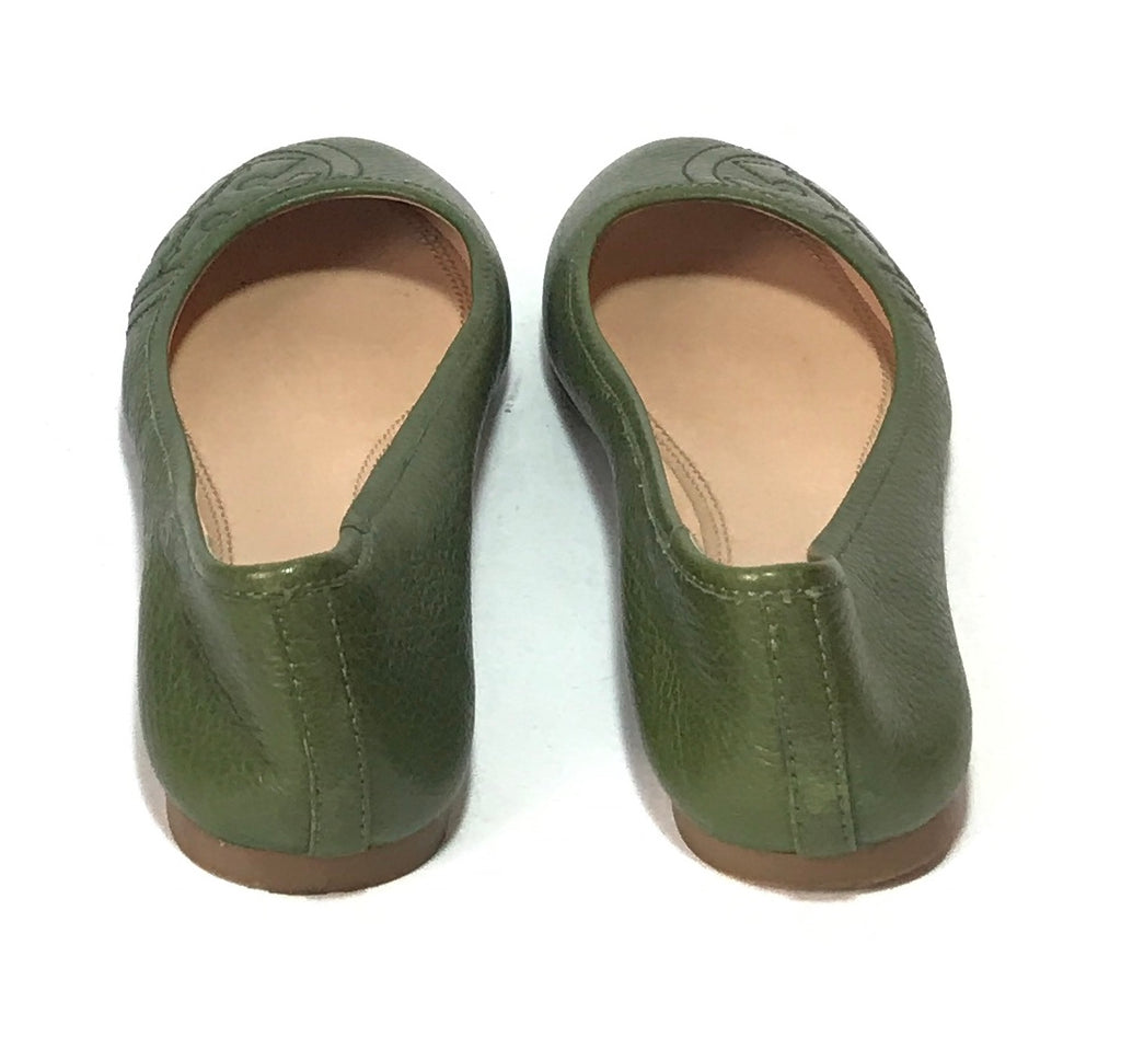 Tory Burch Olive Green 'Ruby' Ballet Flats | Gently Used |