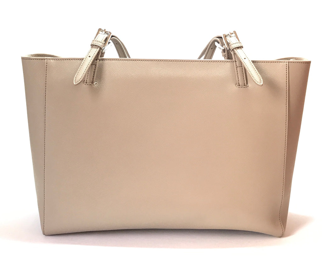 Tory Burch Grey 'YORK' Buckle Leather Tote | Like New |