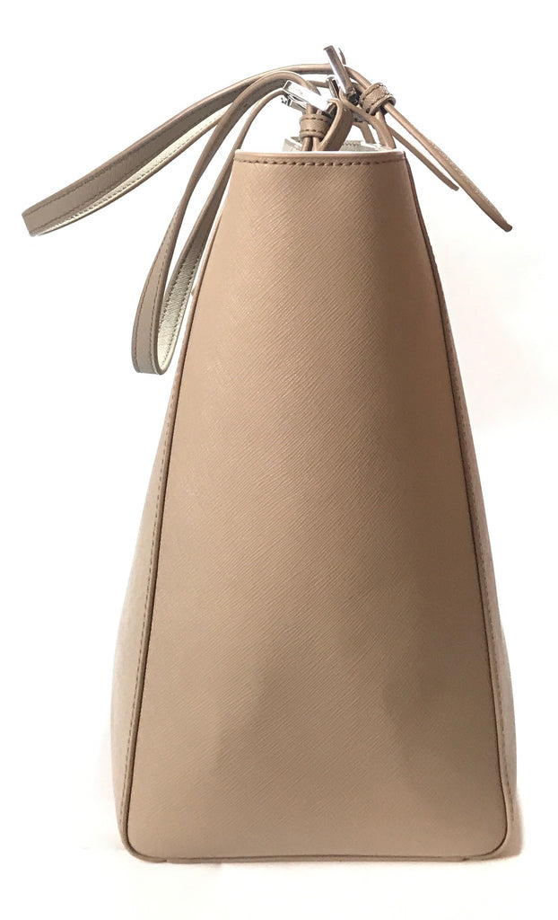 Tory Burch Grey 'YORK' Buckle Leather Tote | Like New |