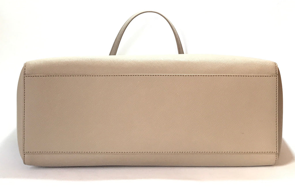 Tory Burch Grey 'YORK' Buckle Leather Tote | Like New |