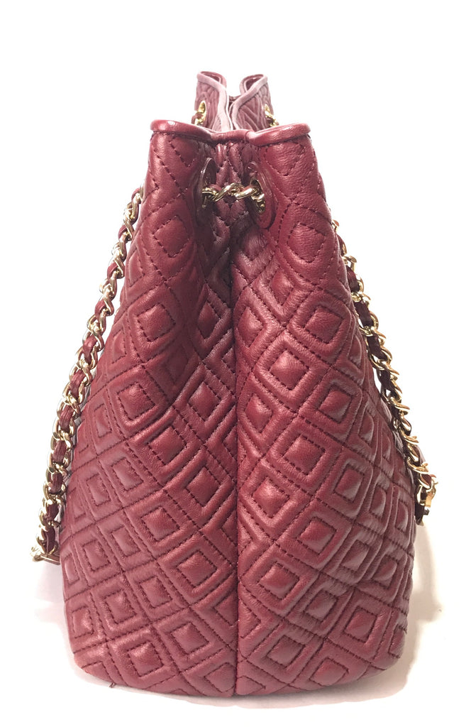 Tory Burch 'Marion' Diamond Quilted Lambskin Leather Shoulder Bag | Gently Used |