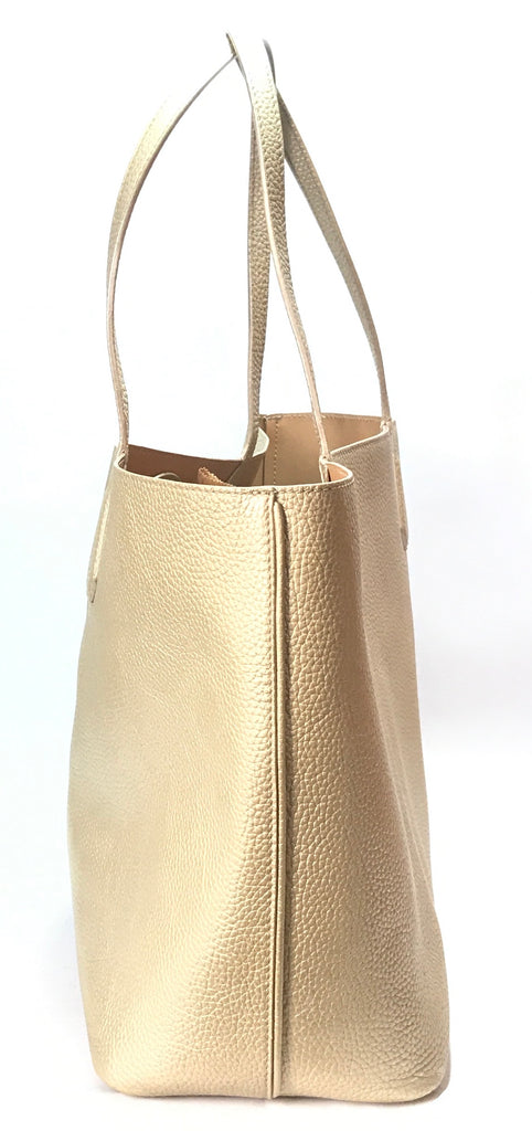 Tory Burch PERRY Gold Soft Leather Shopping Tote | Gently Used |