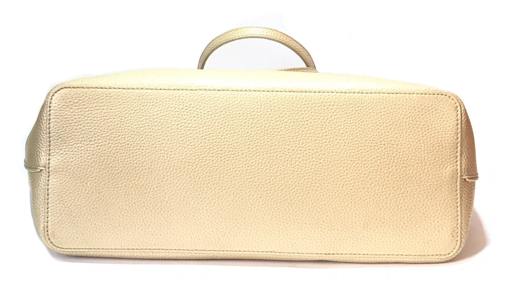 Tory Burch PERRY Gold Soft Leather Shopping Tote | Gently Used |