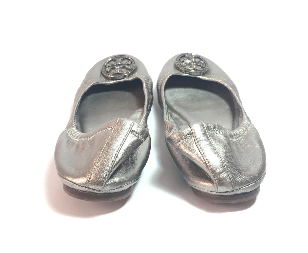 Tory Burch Silver/Grey 'Reva' Ballet Flats | Gently Used |