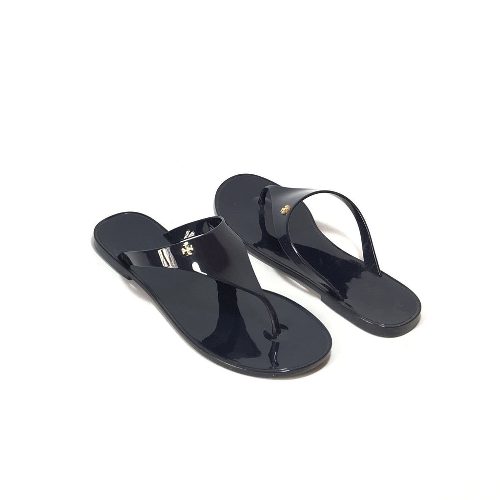 Tory Burch Navy Jelly 'Speer Flat Thong' Sandals | Brand New |