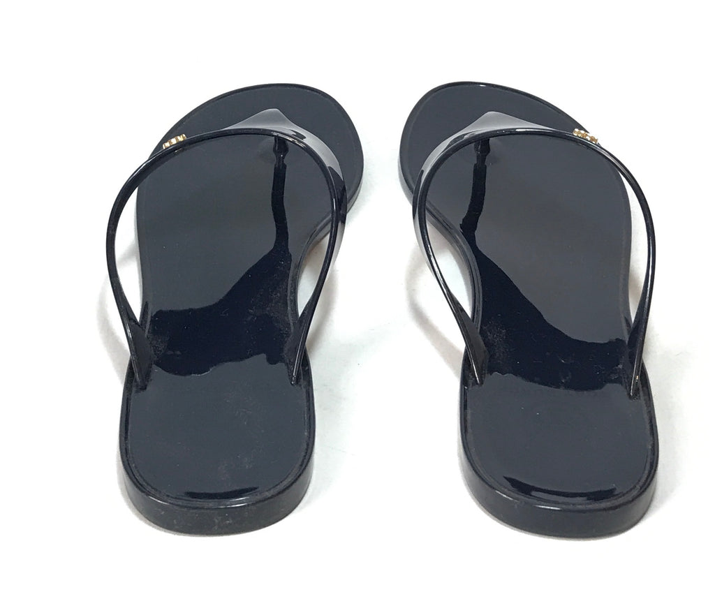 Tory Burch Navy Jelly 'Speer Flat Thong' Sandals | Brand New |