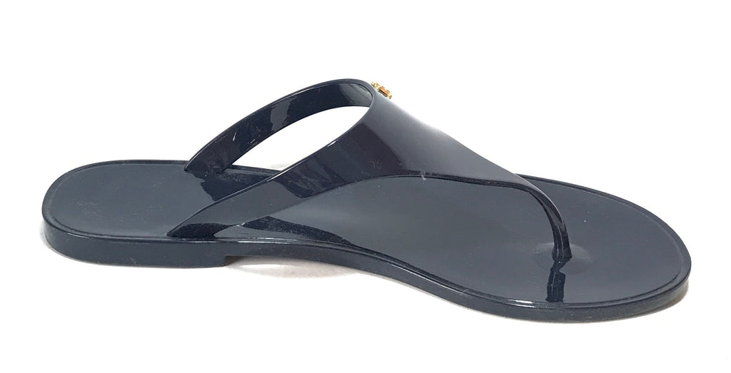 Tory Burch Navy Jelly 'Speer Flat Thong' Sandals | Brand New |