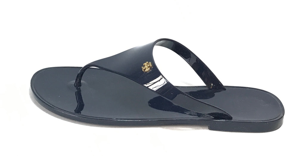 Tory Burch Navy Jelly 'Speer Flat Thong' Sandals | Brand New |