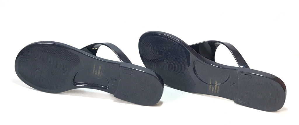 Tory Burch Navy Jelly 'Speer Flat Thong' Sandals | Brand New |