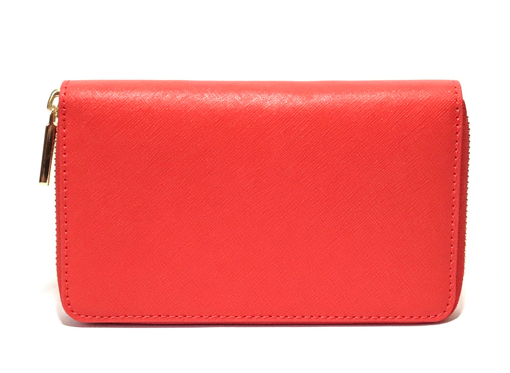 Tory Burch Orange Leather Continental Wallet | Like New |