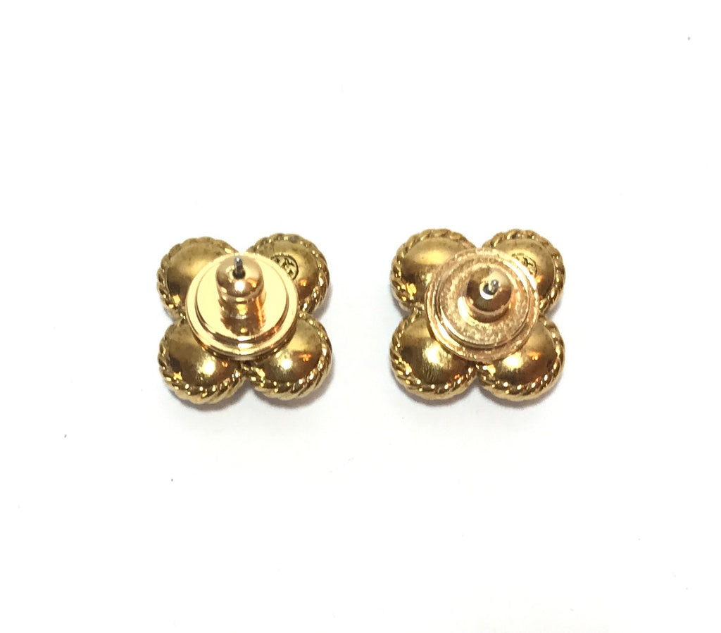 Tory Burch ROPE CLOVER Pearl Stud Earrings | Gently Used |