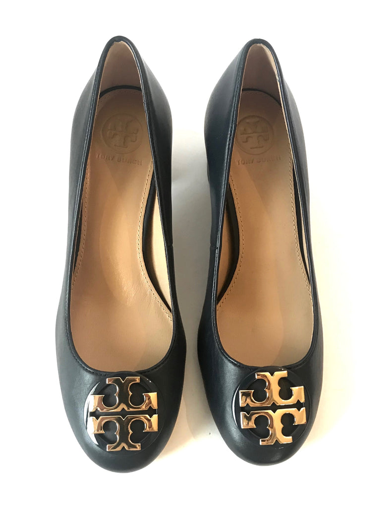 Tory Burch Navy Blue Leather Pumps | Brand New |