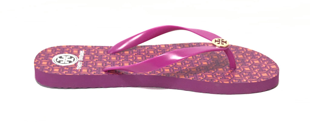 Tory Burch Purple Rubber Flip Flop Sandals | Brand New |