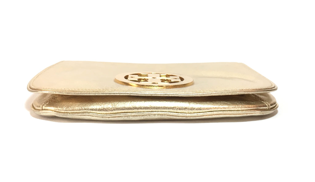 Tory Burch Gold REVA Leather Bag | Pre Loved |