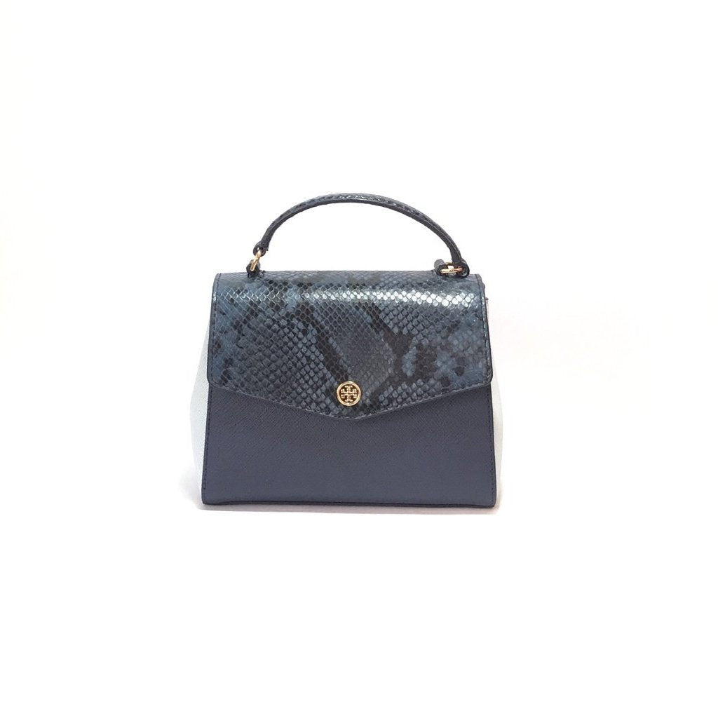 Tory Burch 'Robinson' Mixed Material Small Top Handle Satchel | Like New |