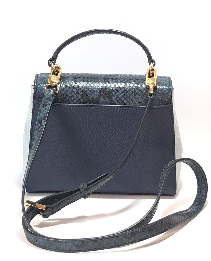 Tory Burch 'Robinson' Mixed Material Small Top Handle Satchel | Like New |