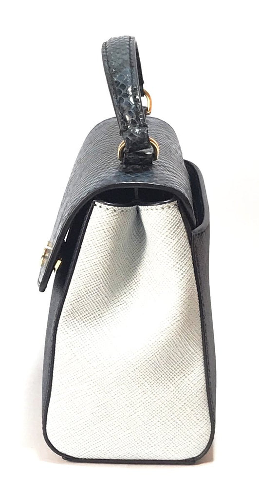 Tory Burch 'Robinson' Mixed Material Small Top Handle Satchel | Like New |