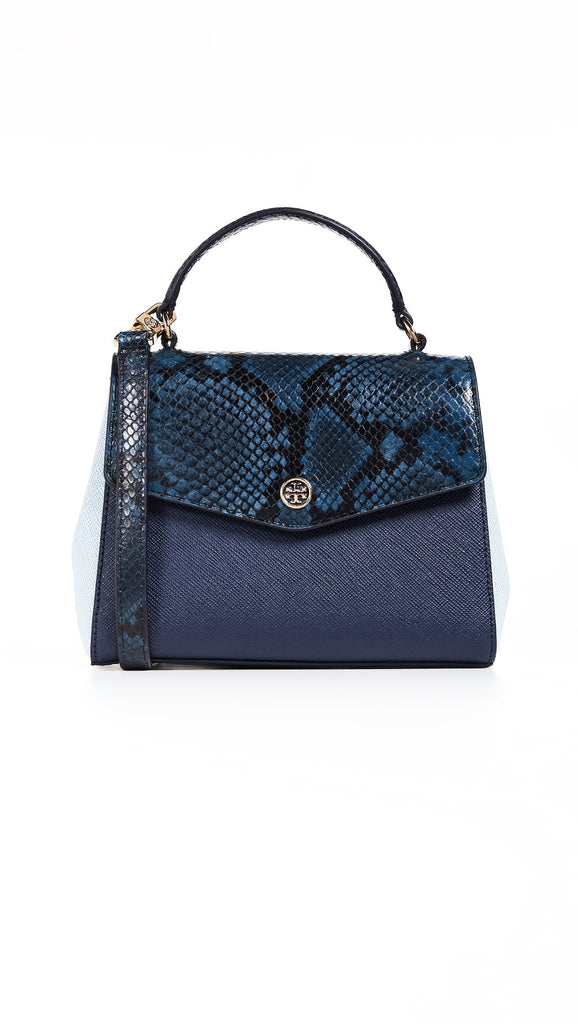 Tory Burch 'Robinson' Mixed Material Small Top Handle Satchel | Like New |