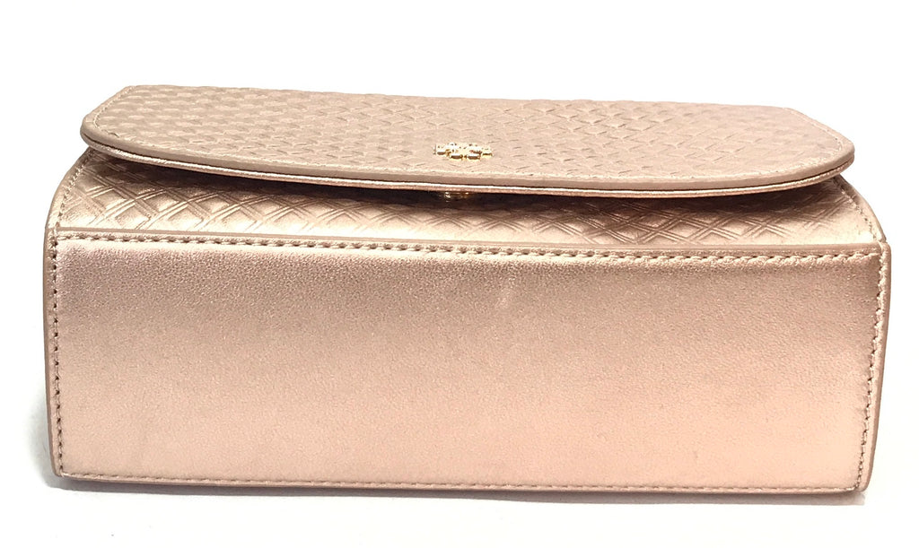 Tory Burch Marion Rose Gold Leather Cross Body Bag | Like New |