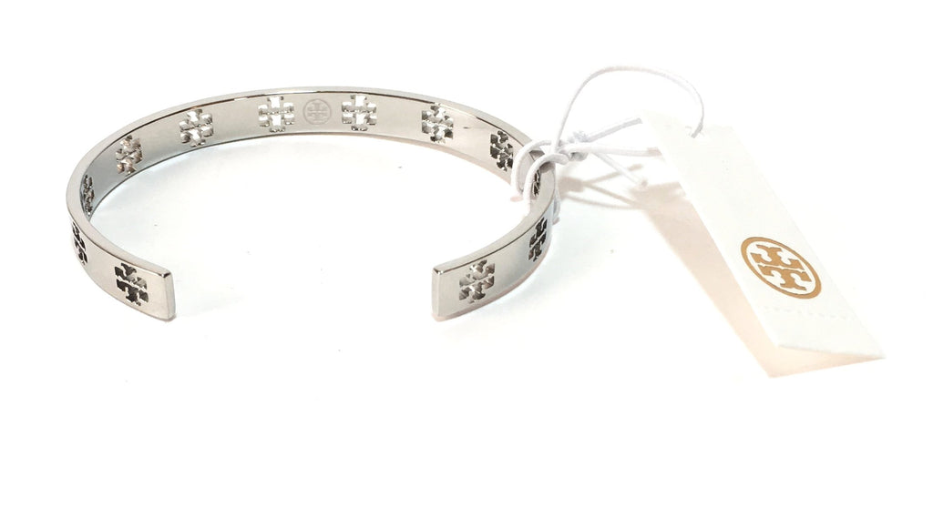 Tory Burch Silver Pierced T Cuff Bracelet | Brand New |