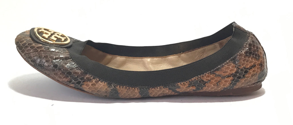 Tory Burch Snakeskin Reva Ballet Flats | Pre Loved |