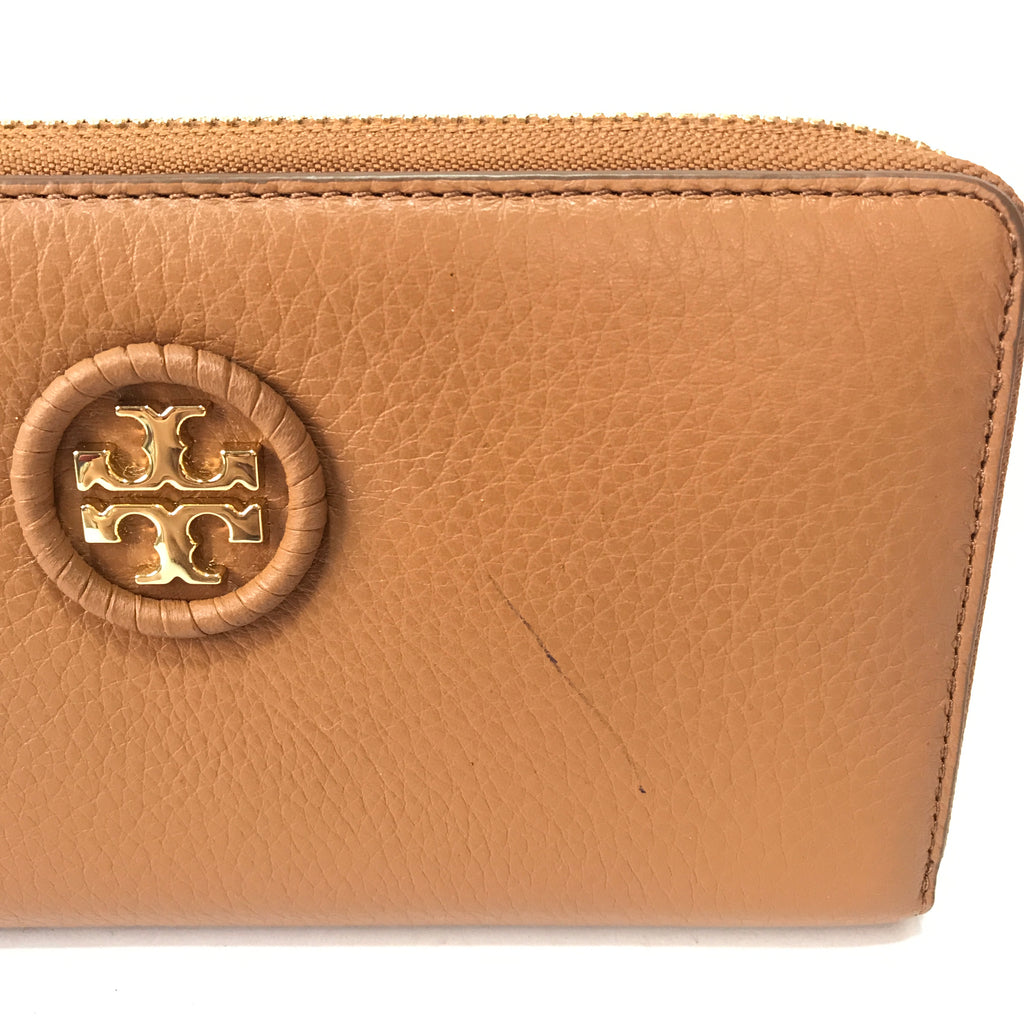 Tory Burch 'Whipstitch Logo' Zip Continental Wallet | Gently Used |